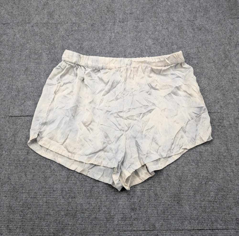 Marine Layer Silk Sleep Shorts Womens Medium Natural Lightweight Boxer Style Lux